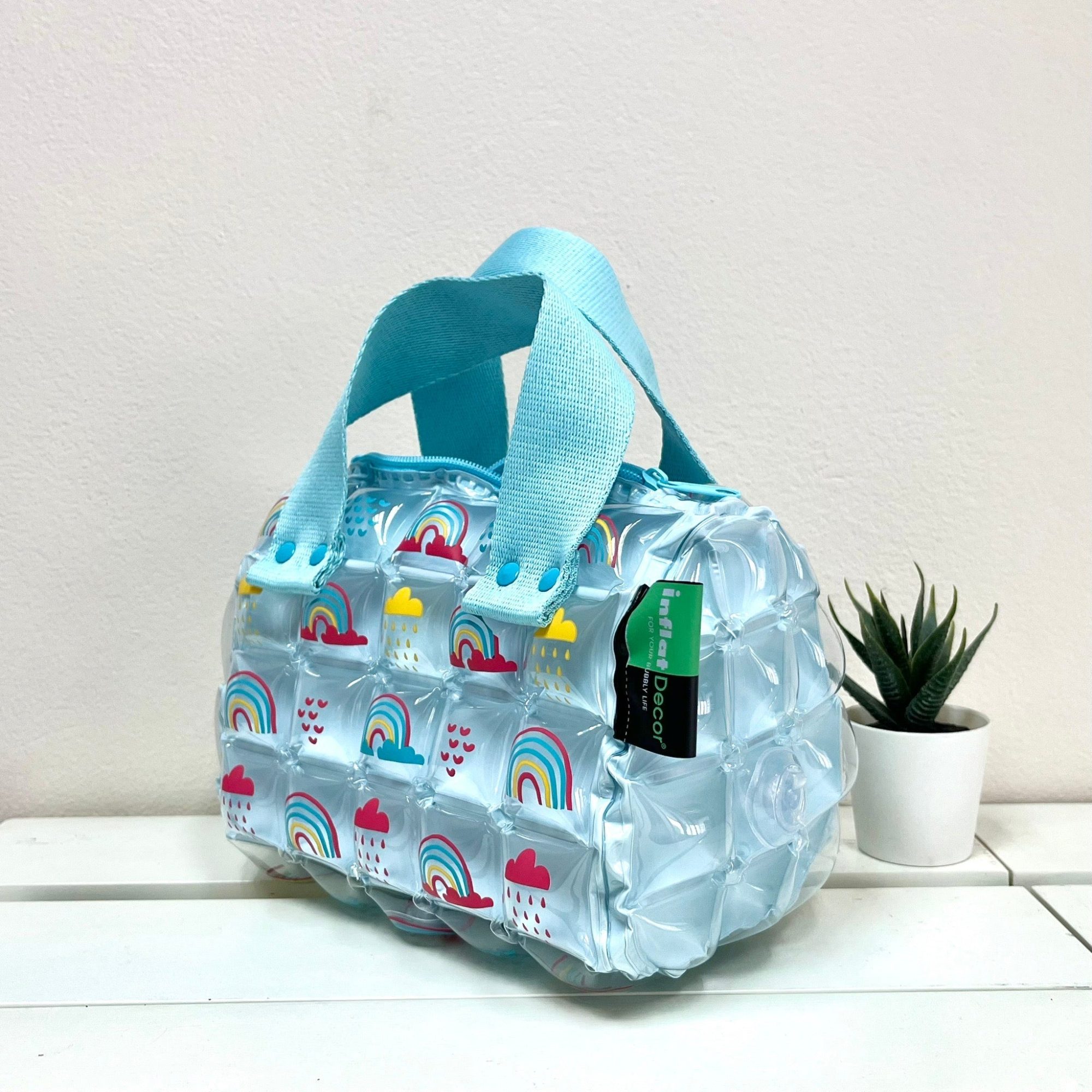 Inflatable Roll Style Hand Bag - Rainbow