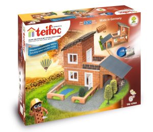 Teifoc Real Bricks Building Sets - Villa with Garage
